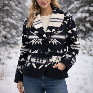 Ralph Lauren Aztec Western Blazer with Horn Buckle - Size Small